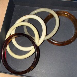 Set of five bangle bracelets